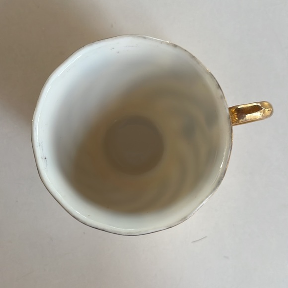 VTG Iridescent Peach Demitasse Cup & Saucer - Picture 6 of 6